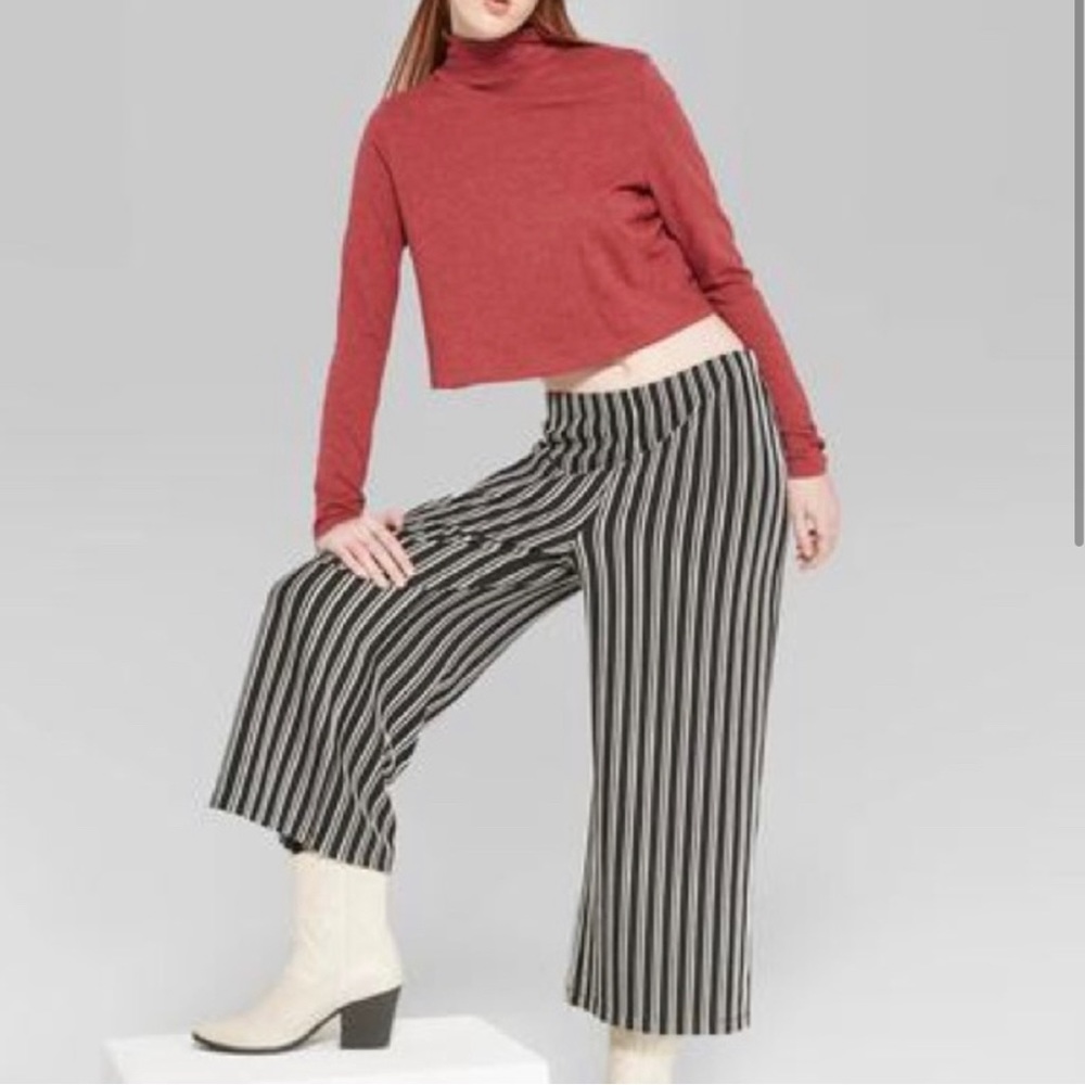 Women’s Wild Fable Striped Culottes Cropped Wide Leg Pants
